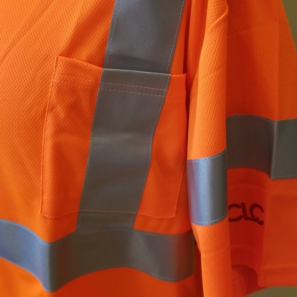 ⛑️CLC HI-VIZ ANSI 2 SHORT SLEEVE ORANGE T-SHIRT - Picture 5 of 8